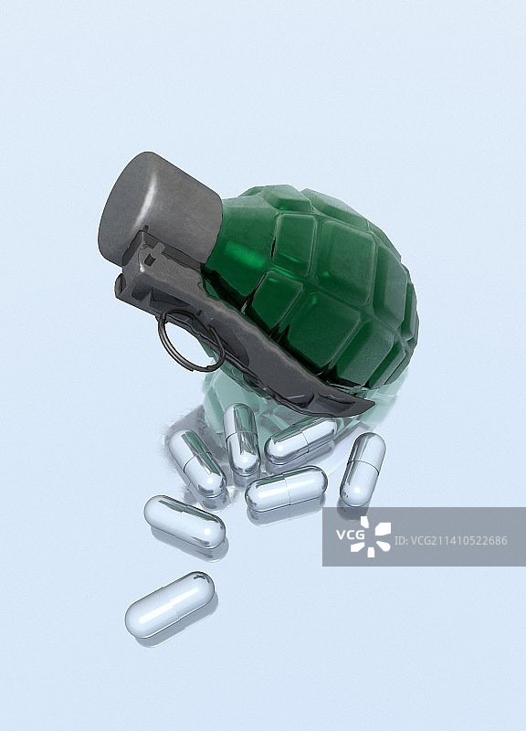 带弹壳的手榴弹图片素材