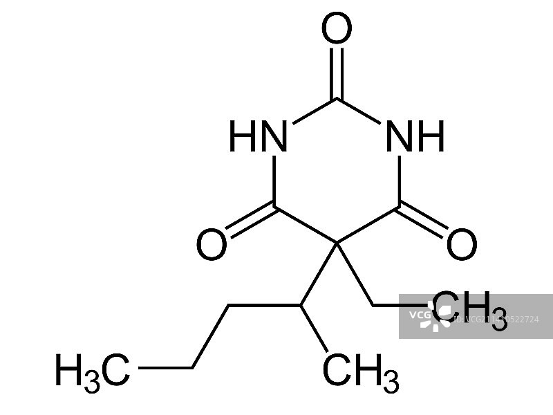 戊巴比妥结构式图片素材