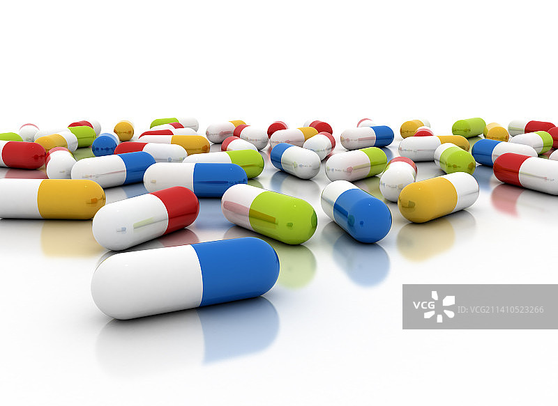 彩色胶囊图片素材
