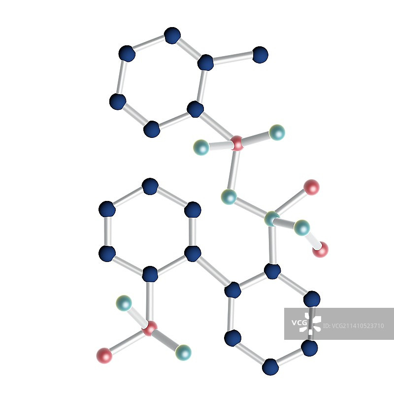 苯硝唑抗寄生虫药物分子模型图片素材