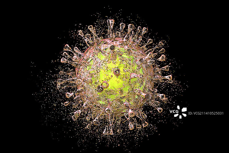 巨细胞病毒的破坏，图示图片素材