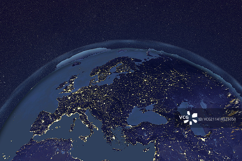 从太空看地球图片素材