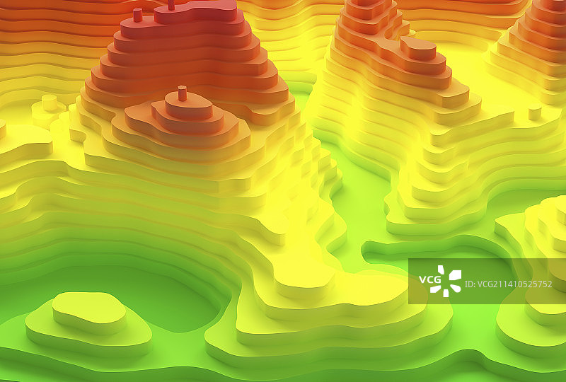 岛屿地形图插画图片素材