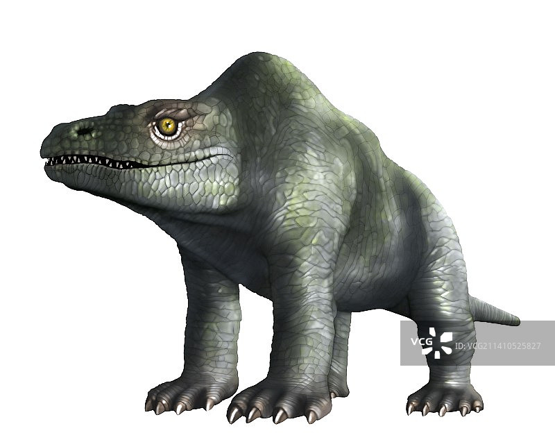 巨齿龙复古风插画图片素材