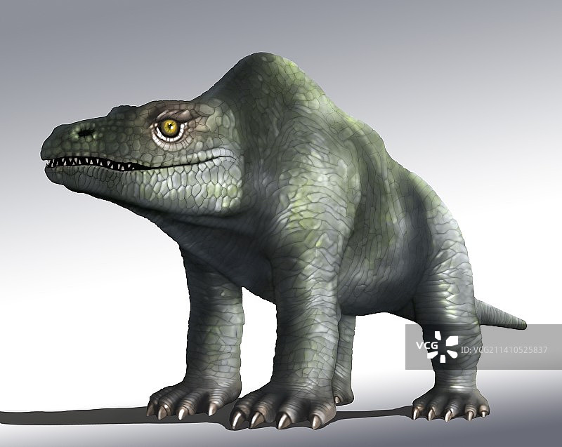 巨齿龙复古风插画图片素材