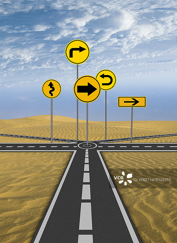 箭头指示牌插画图片素材