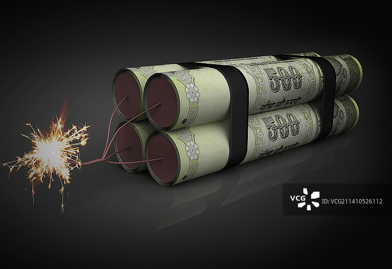 点亮的卢比炸药插画图片素材