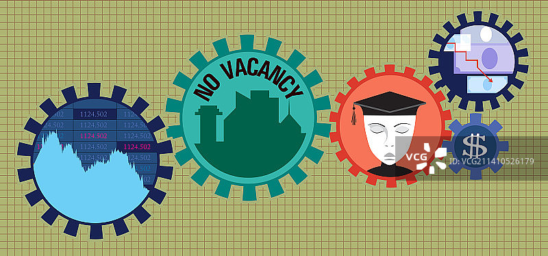 经济衰退导致失业插画图片素材