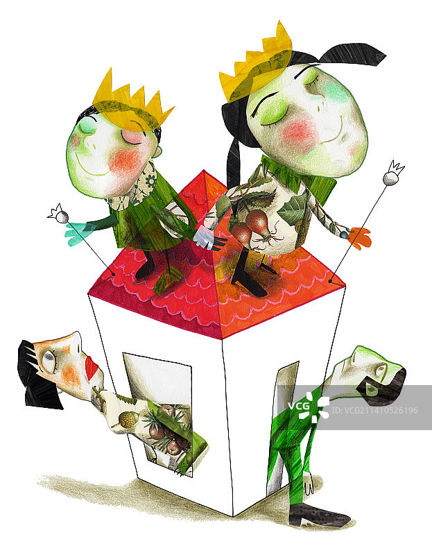 担忧的父母插画图片素材