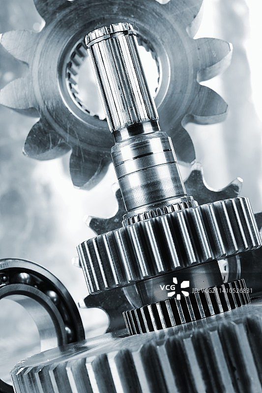 钢制齿轮和小齿轮图片素材