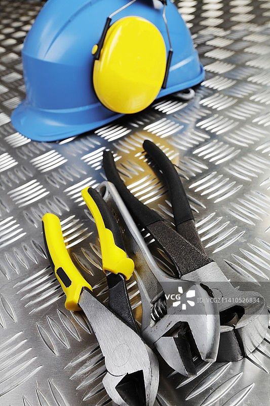 安全帽和工具图片素材