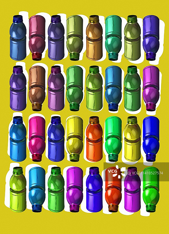 塑料瓶插画图片素材