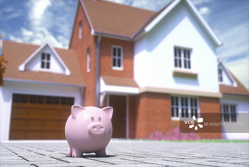 购房储蓄概念插画图片素材