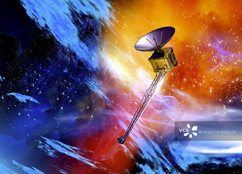 太空中的通讯卫星，插图图片素材