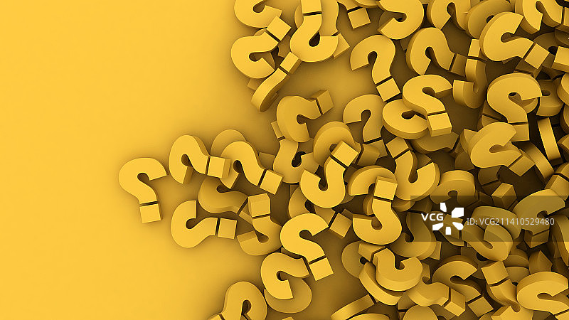 橙色问号插画图片素材