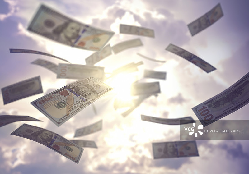 美元落下图片素材