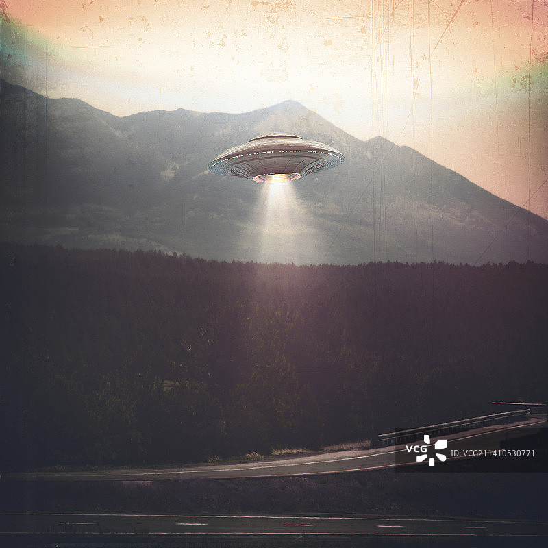 不明飞行物合成图像图片素材