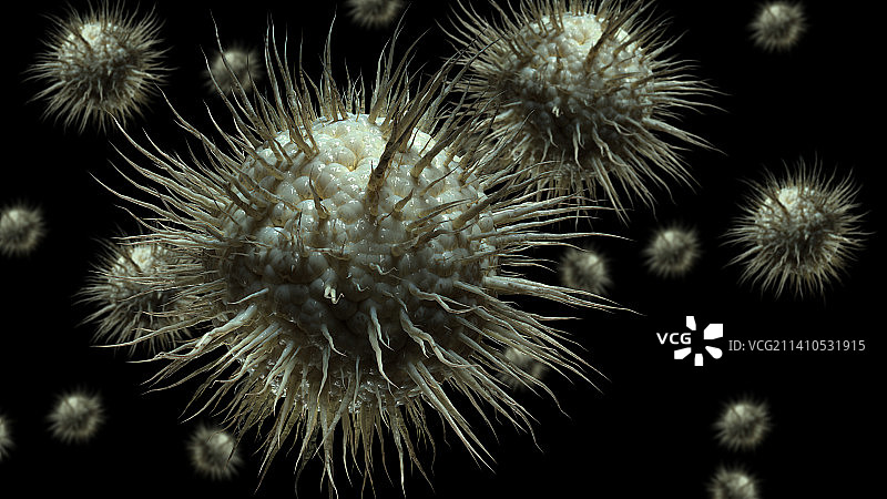 病毒颗粒插画图片素材