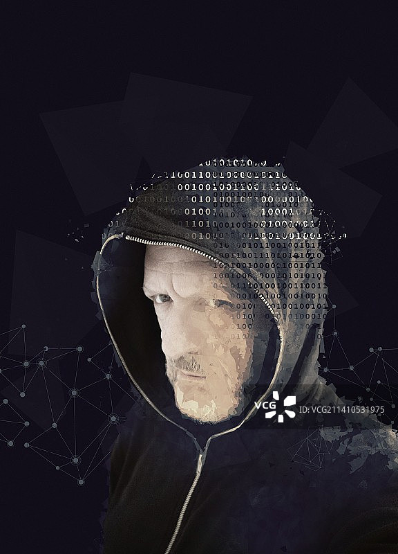 网络黑客插画图片素材