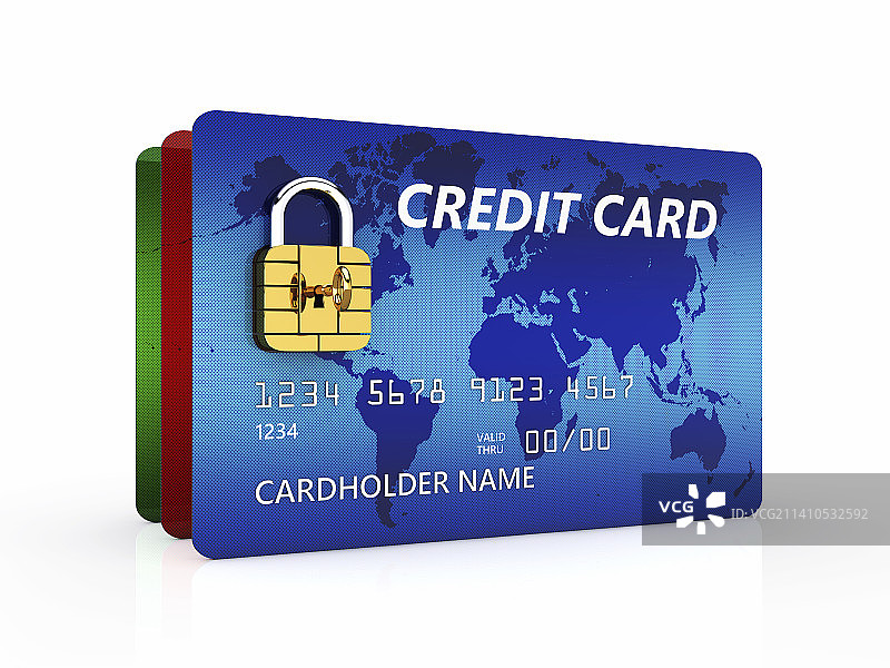 信用卡安全概念插图图片素材