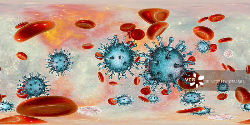 血液中的人巨细胞病毒图片素材