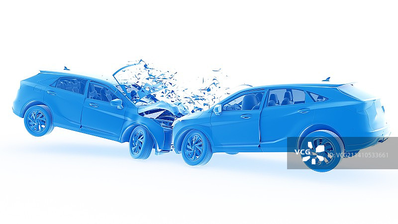 正面车祸插图图片素材