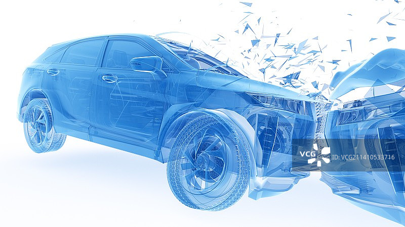 正面车祸插图图片素材