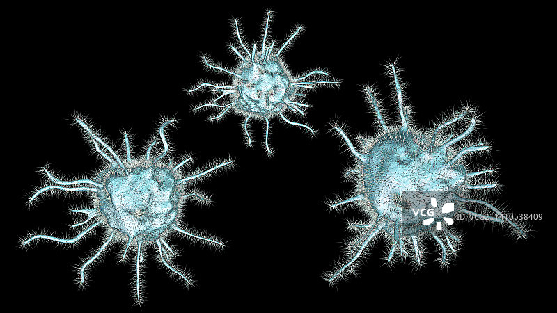 寄生微生物插画图片素材