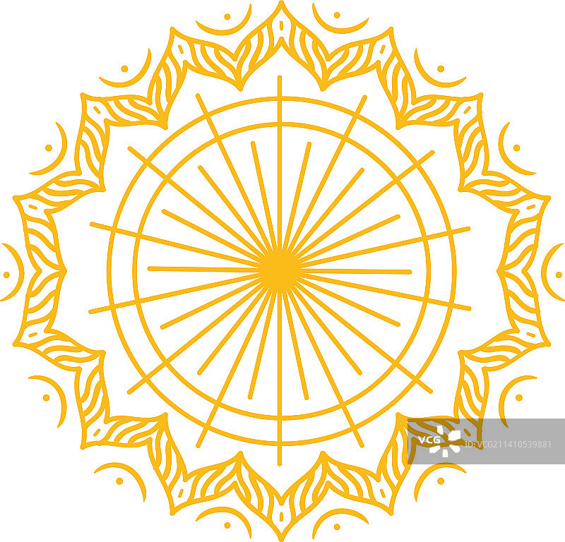 金色曼陀罗装饰图片素材