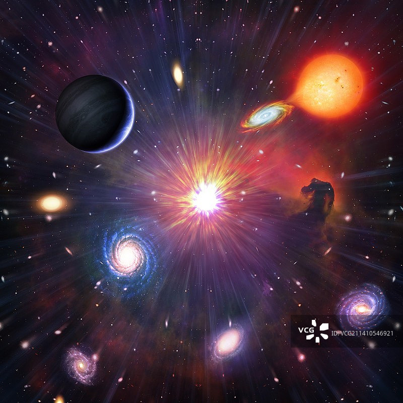 太空概念插画图片素材