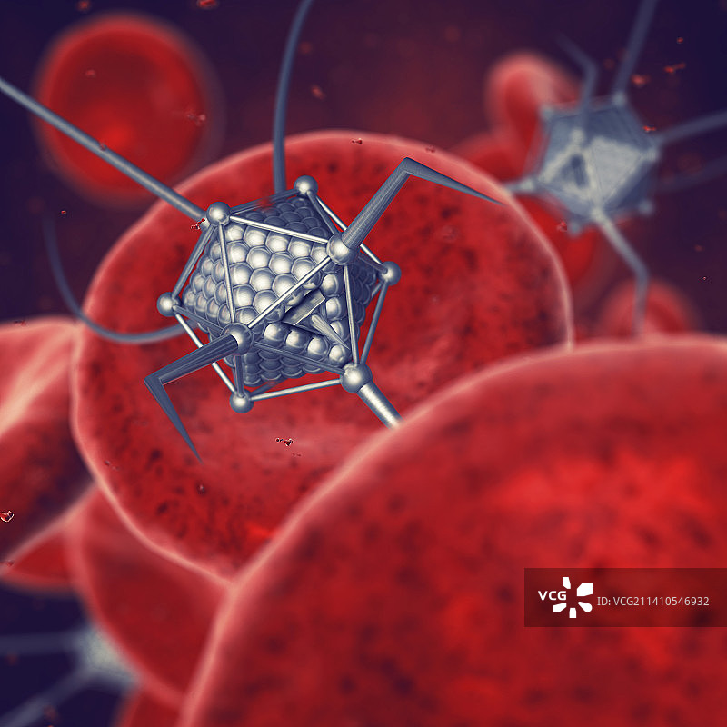 血液中的纳米机器人，图示图片素材