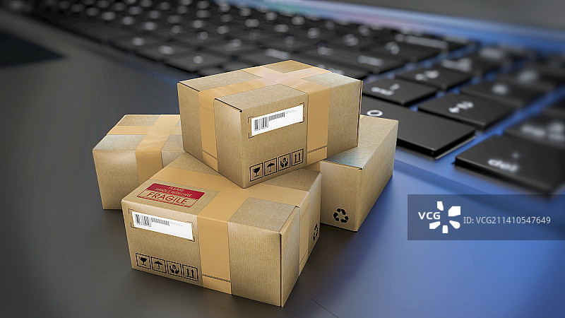 网上购物概念插画图片素材