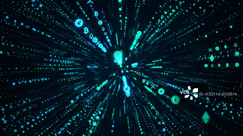 区块链数据概念图图片素材