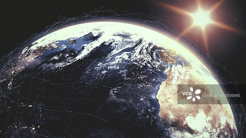 数字世界概念插画图片素材