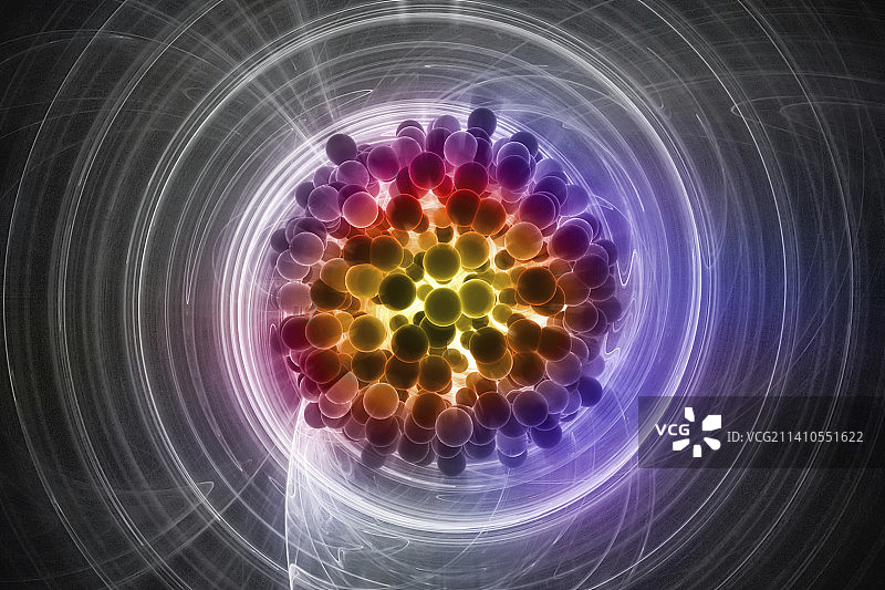高能粒子碰撞概念插图图片素材