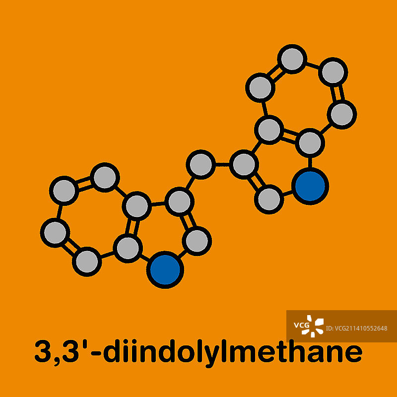 二吲哚甲烷分子结构图图片素材