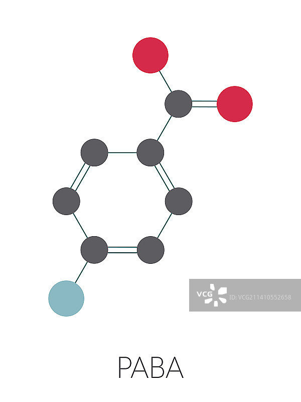 4-氨基苯甲酸分子结构图图片素材