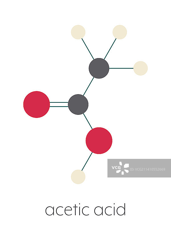 醋酸分子结构图图片素材