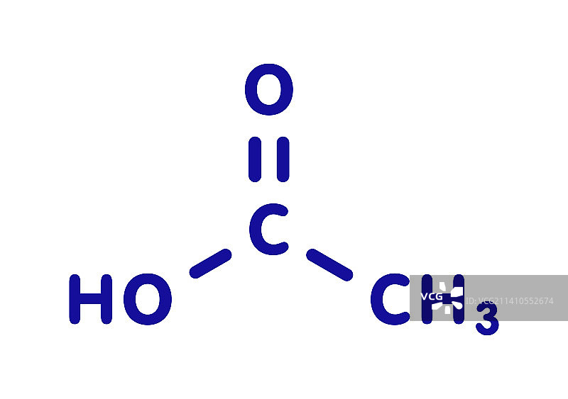 醋酸分子结构图图片素材