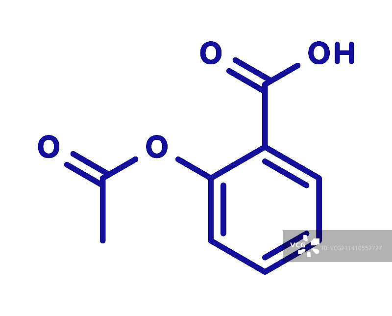 阿司匹林药物分子结构图图片素材