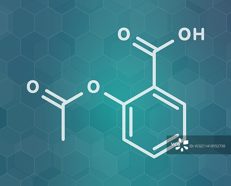 阿司匹林药物分子结构图图片素材