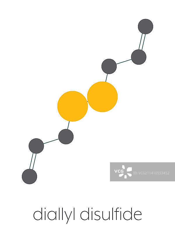 二烯丙基二硫大蒜分子结构图图片素材