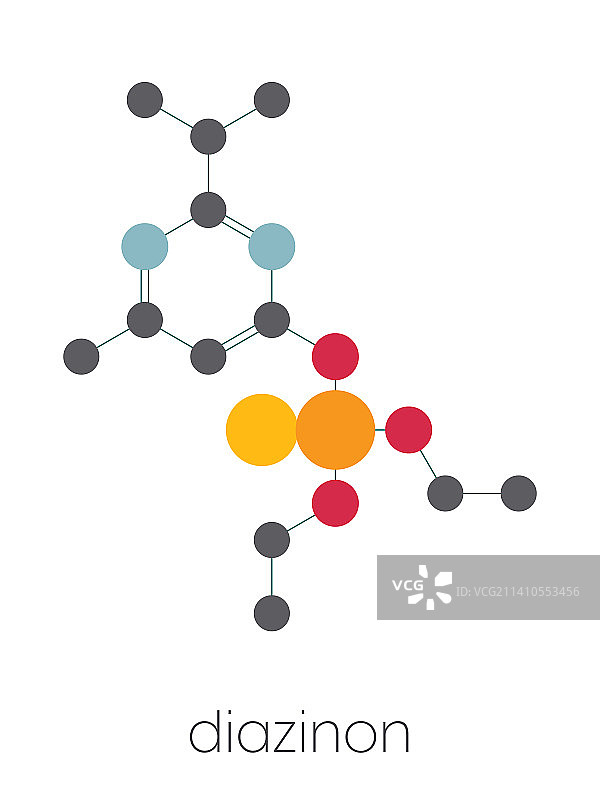 二嗪农有机磷酸酯杀虫剂分子结构图图片素材