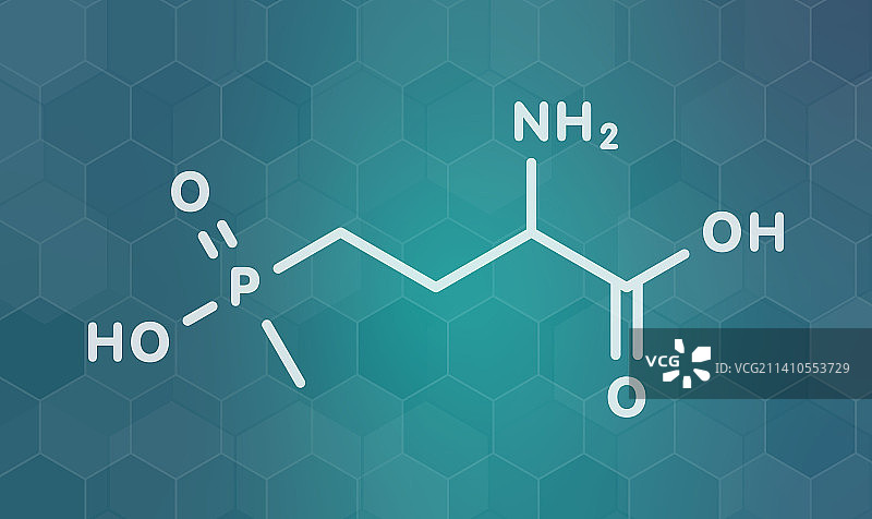 草铵膦除草剂分子，图示图片素材