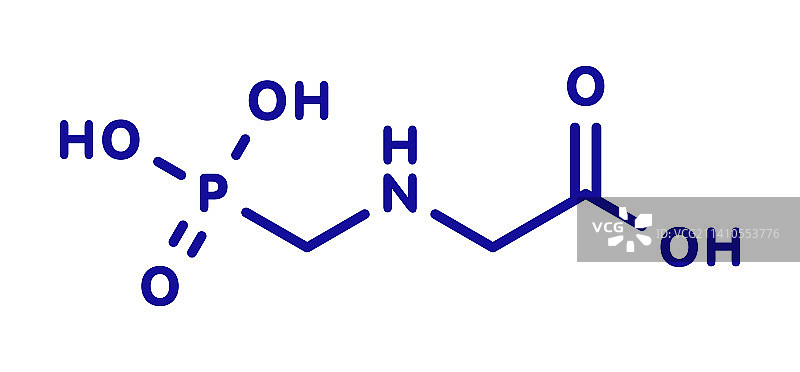 草甘膦除草剂分子结构示意图图片素材