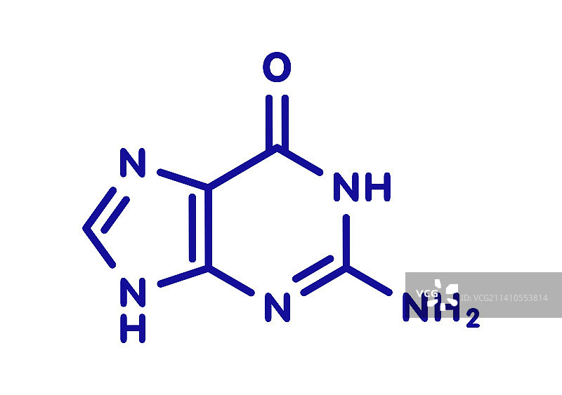 鸟嘌呤嘌呤核碱分子结构图图片素材