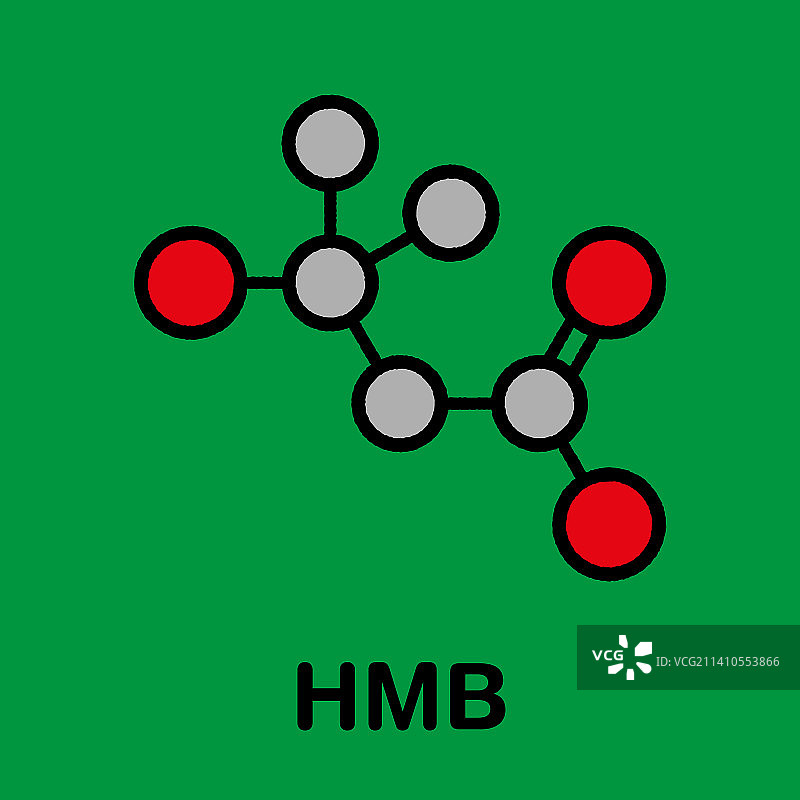 HMB分子结构插画图片素材