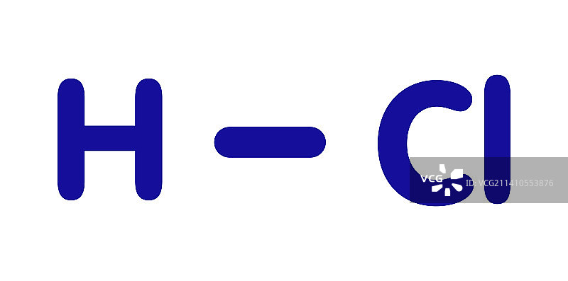 氯化氢分子结构图图片素材