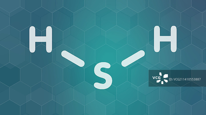 硫化氢分子结构图图片素材