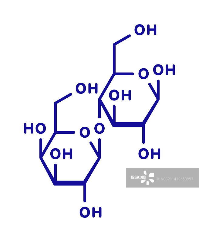 乳糖分子结构示意图图片素材